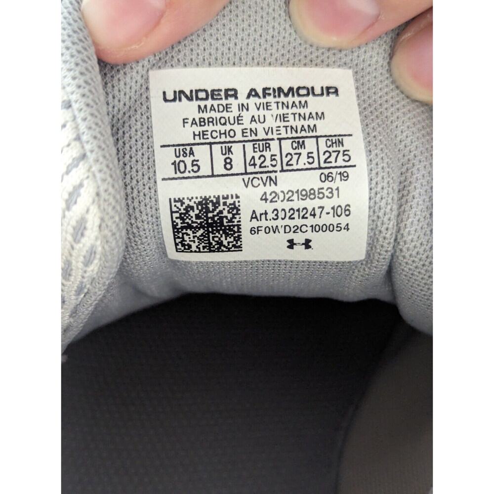 Womens Sz 10.5 Under Armour Charged Rogue Lace-Up White Trainers 3021247_106 - Picture 2 of 8
